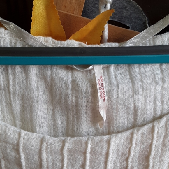 Free People Mystery Land Tunic L White Mini Dress - Picture 6 of 8